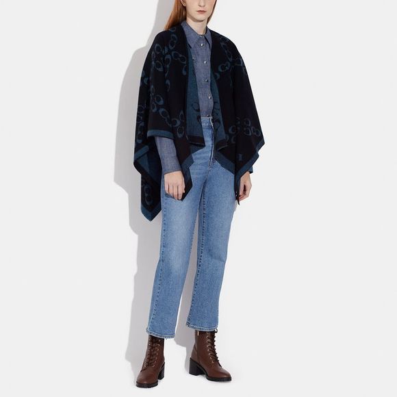 NWT Coach Outlet Signature Poncho - Picture 2 of 4